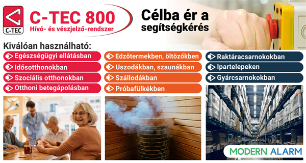 Célba ér a segítségkérés! – C-TEC 800-as vészhívó-rendszer